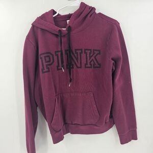 Victoria's Secret PINK large sweatshirt hoodie maroon burgundy